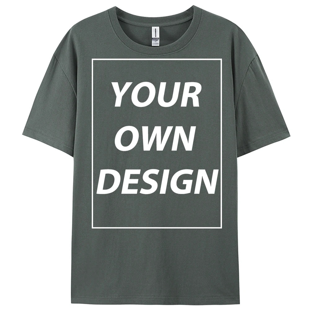 Personalized Custom Print Summer Y2K Team T-Shirt Cotton Casual Loose Short Sleeve Basics Fashion Tee Work Breathable Streetwear