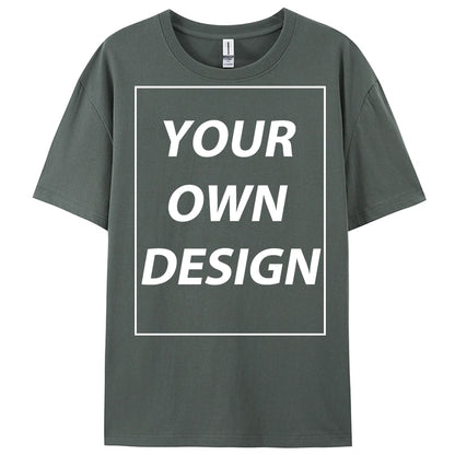 Personalized Custom Print Summer Y2K Team T-Shirt Cotton Casual Loose Short Sleeve Basics Fashion Tee Work Breathable Streetwear