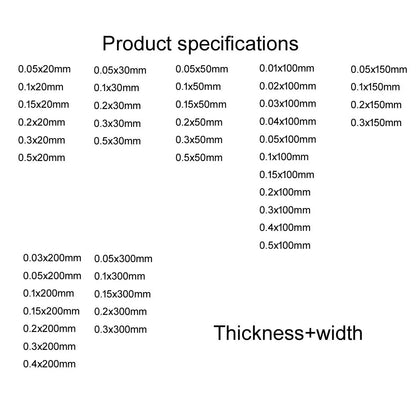 1 Meters 304 stainless steel strip sheet steel  coil steel strip 0.01 0.02 0.05 0.1 0.2 0.3 0.4 0.5 mm thickness