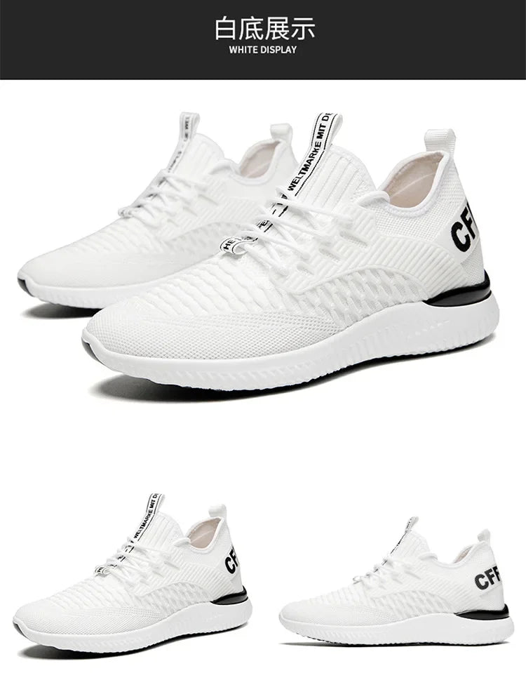 Men Breathable Height Increase Shoes  Lightweight Sneakers Invisible Height Increase Shoes 8cm Breathable Mesh Sneakers10cm