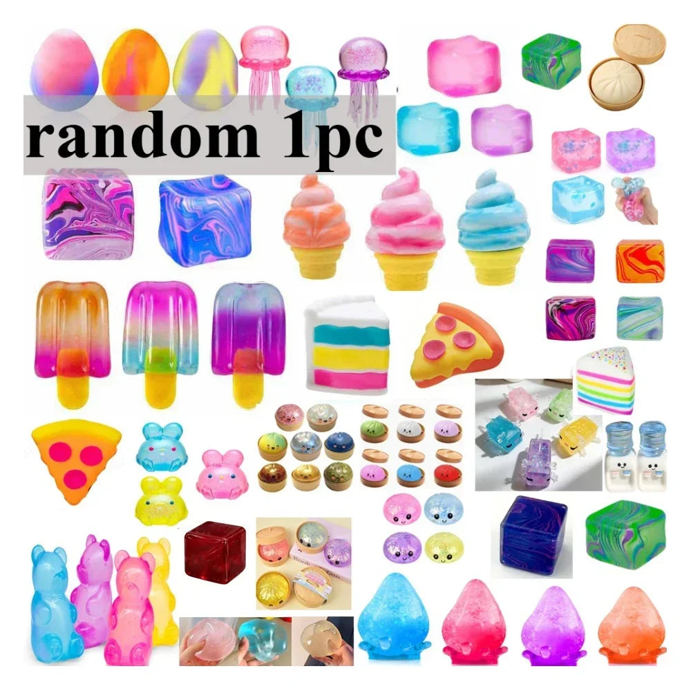 100+ Mystery Fidget Toy Blind Box ,Simulated Food,Antistress Foot Squishy Toy, Squeeze Toy, Mochi Squishy, Stress Reliever Toys