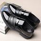 2026 New Glossy Men Loafers Rubber Sole Business Dress Shoes Large Size Versatile Adult Shoes Black Shoes Dress Shoes Men