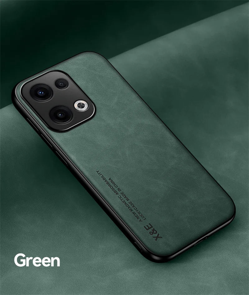 Funda For Oppo Reno 13 Pro 13F 4G 5G Case Car Magnetic Holder Leather Phone Case for Reno13 13pro 5G Soft Frame Shockproof Cover