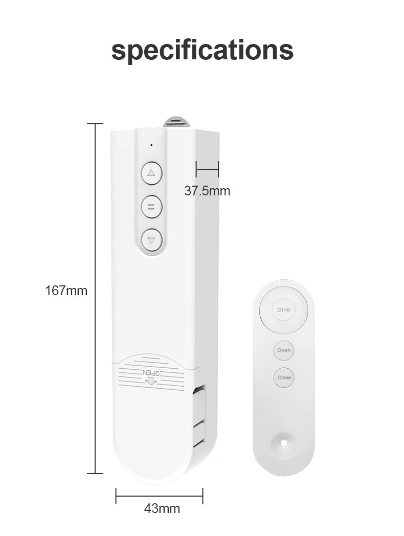 Smart Blind Motor USB Wifi Automatic Electric Roller Shutter Shadows for Tuya App Control Lifting Curtain Opening Closing Driver