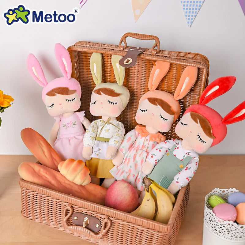 Original Metoo 35cm Angela Pastoral Style Bunny Plushie Doll Child Hug Soft Stuffed Toys For Baby and Kids Birthday Gifts