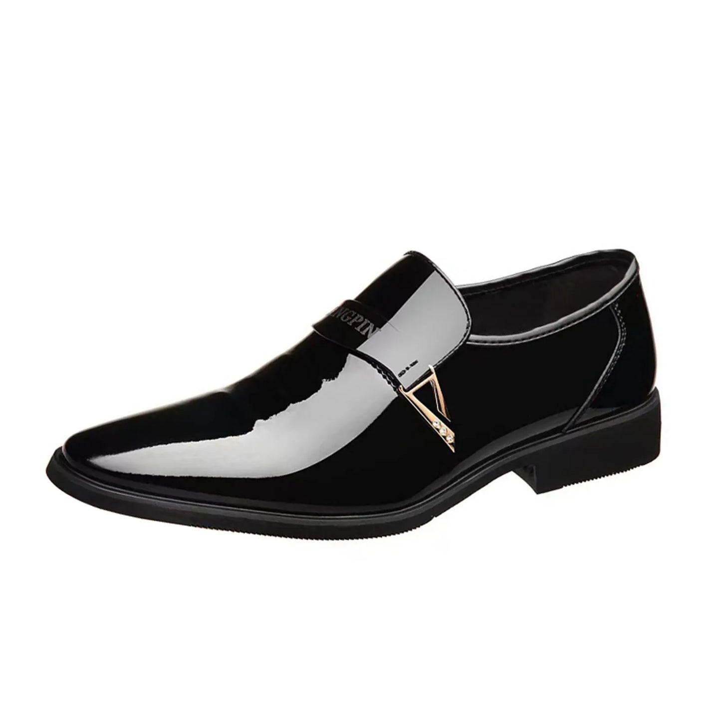 Black PU Patent Leather Shoes For Men Casual Business Shoes Formal Office Work Shoes For Male Party Wedding