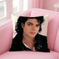 M-Michael J-Jackson Cushion Cover Linen Pillowcase Cover Soft Decor for Sofa Home Room