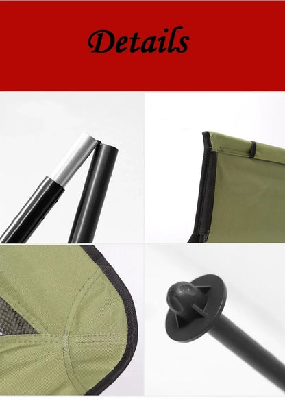 Outdoor Camping Chair Fishing Ultralight Folding Chair Camping Supplies Removable Lightweight Beach Travel Picnic Portable Chair