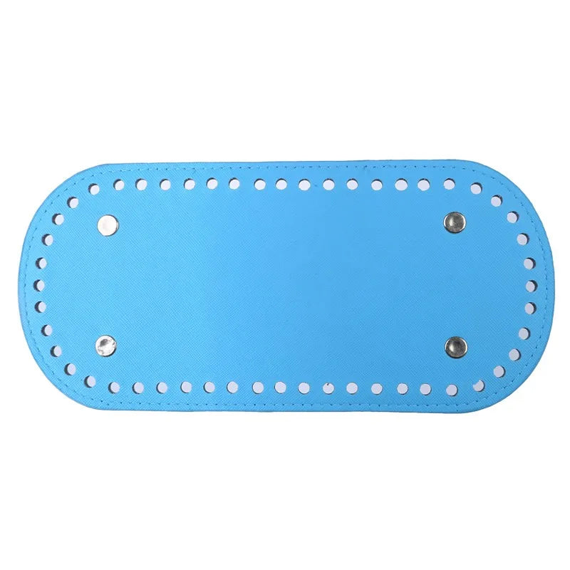 22*10Cm Oval Bottom For Knitted Bag PU Leather Bag Accessories Handmade Bottom DIY Crochet Bag Bottom Solid Color Bag Part NEW