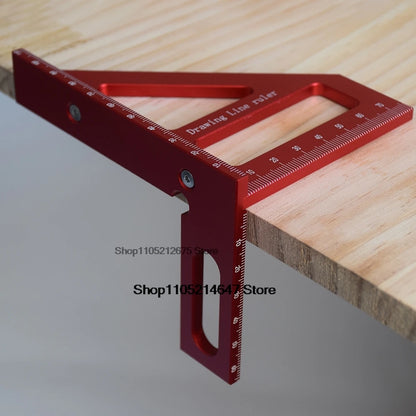 Woodworking Square Protractor Aluminum Alloy Miter Triangle  Layout Measuring Tool for Engineer Carpenter Ruler High Precision