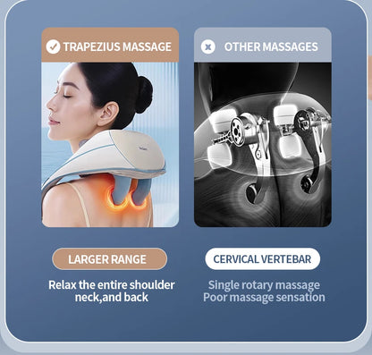 Haier Cervical Neck Massager Muscle Shoulder Back 3 Gears 6D Mechanical Hand Electric Massage Machine Shawl Relaxing Device Tool