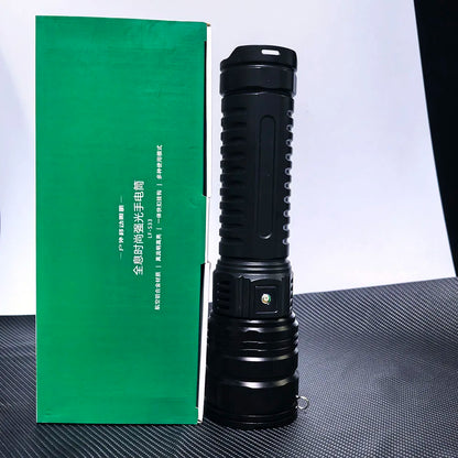 10000LM Most Powerful Led Flashlights Tactical 15000mah Built-in Battery 800W Flash Light Emergency Spotlights 4km Holiday Gifts