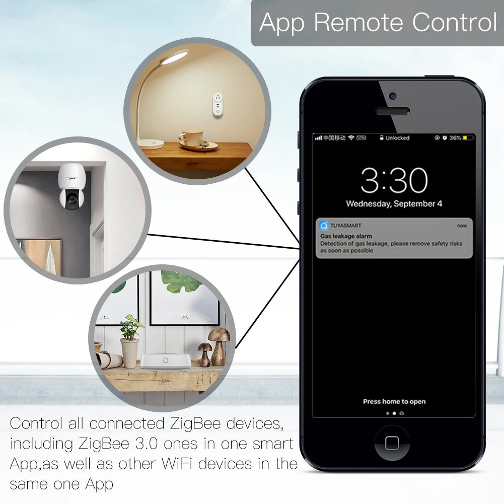 MOES Tuya ZigBee3.0 Smart Hub, Wireless/Wired Gateway Bridge SmartLife App Remote Control Works with Alexa Google Home Assistant