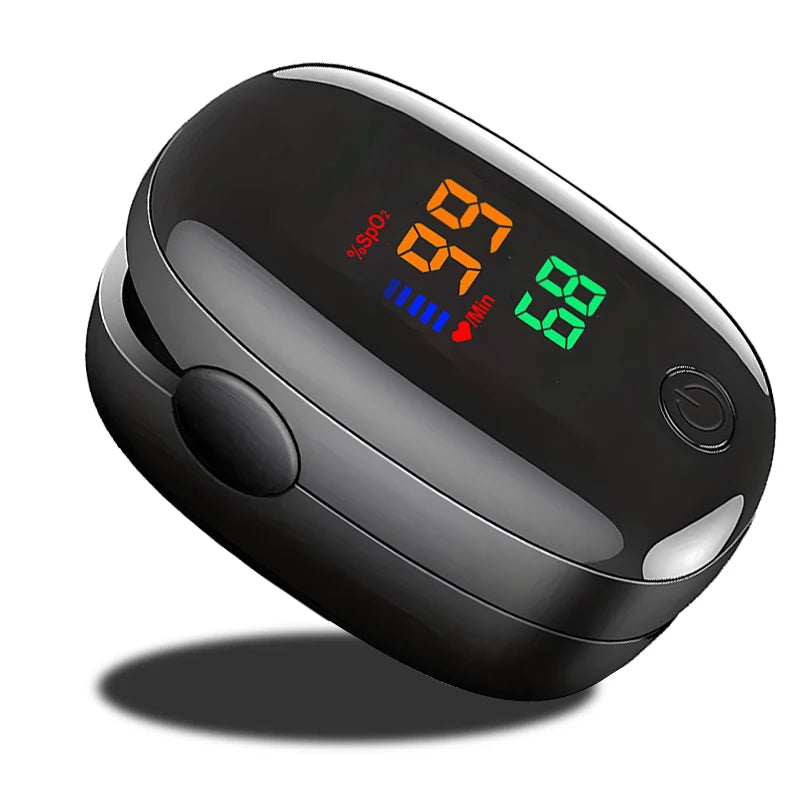 Finger Oximeter Digital Fingertip Pulse Oximeter Blood Oxygen Saturation Meter Finger SPO2 PR Heart Rate Monitor Health Care