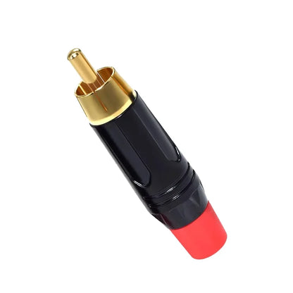2/4/8PCS RCA Plug Connectors Adapter Coaxial Cable Audio Jack Gold Plug Male No Solder Speaker Connector