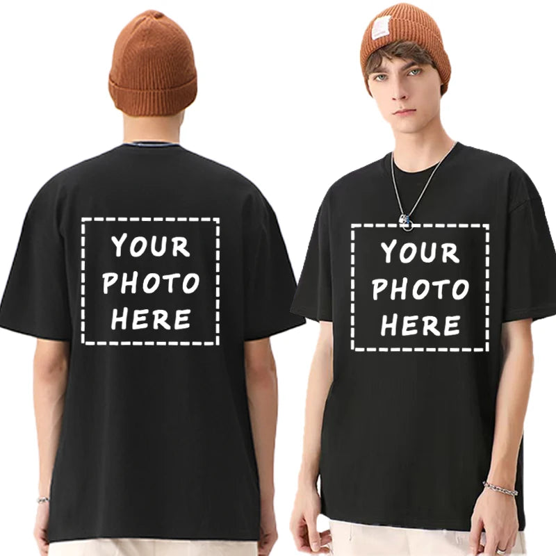Custom-made men's T-shirts are suitable for team gatherings, gyms, and sports cotton round-neck short-sleeved shirts