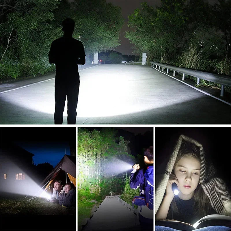 90000LM High Power XHP50 Led Flashlight Rechargeable Torch Zoom Usb Hand Lantern Camping Outdoor Waterproof Emergency