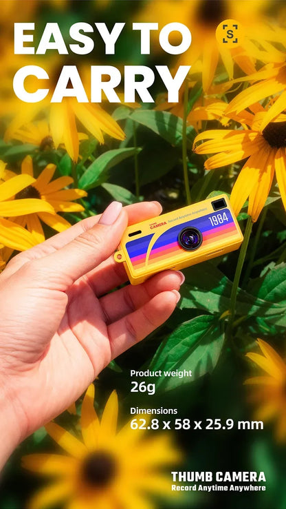 1080p Mini Thumb Camera Keychain Portable Video Camcorder Memory Card Support with Flash for Party Event Decoration Prop