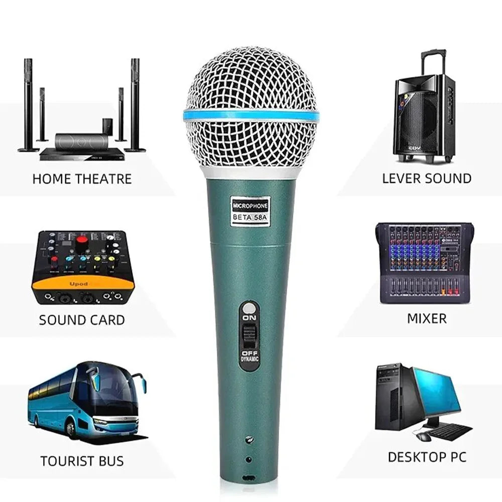 Microphone BETA58 BETA  58 with Transformer Supercardioid Wired Microphone Mic for Karaoke Studio