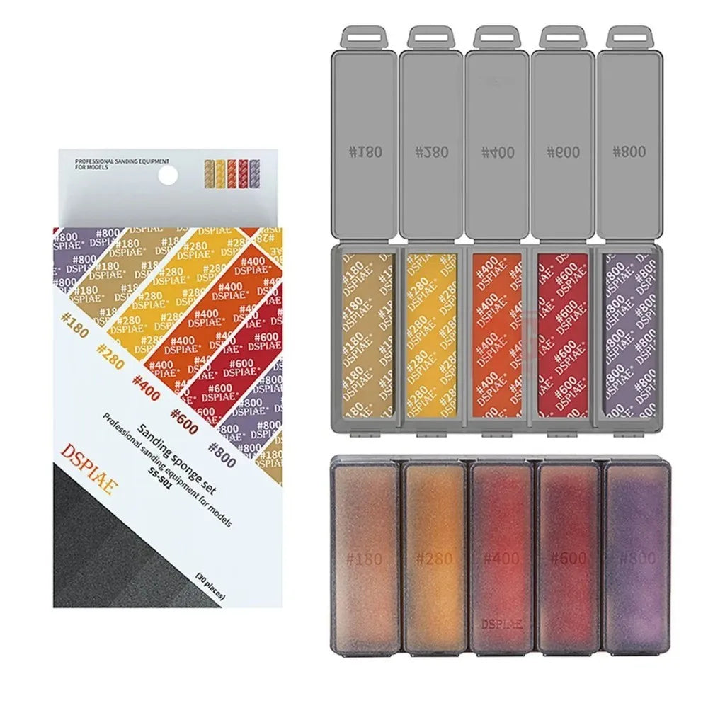 DSPIAE SS-S01 SS-S02 Model Sponge Sandpaper Combo Set for Gundam  Model Making Tool Grinding Polishing Sanding Paper DIY Craft