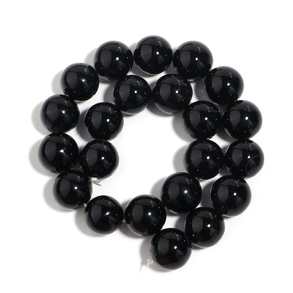 1 Strand Natural Stone Black Onyx Agate Round Loose Beads 2-20MM Pick Size For Crafts Making DIY Sewing clothing Accessories