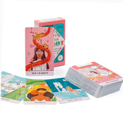 78pcs Real Talk Tarot Deck + PDF Guidebook 10.3*6cm Divination Game Family Friends Party Collectibles