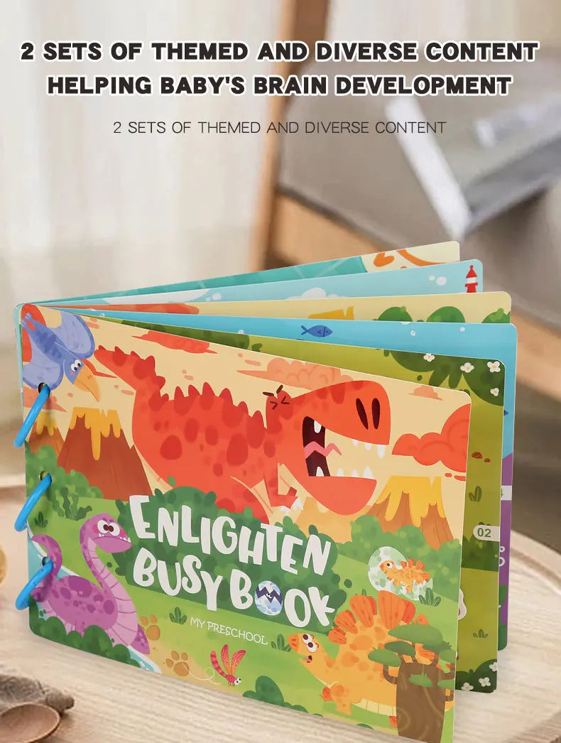 Montessori Baby Busy book My First Quiet Book Paste Early Learning Education Toy for Toddlers Matching Game Toys for Kids Gifts