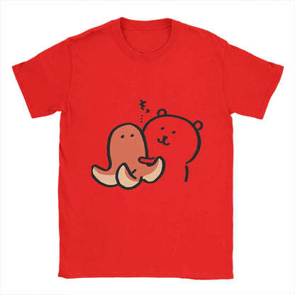 Joke Bear Print T Shirt for Women Summer Vintage T Shirts O-Neck Hip Hop Tee Shirt Women Clothing