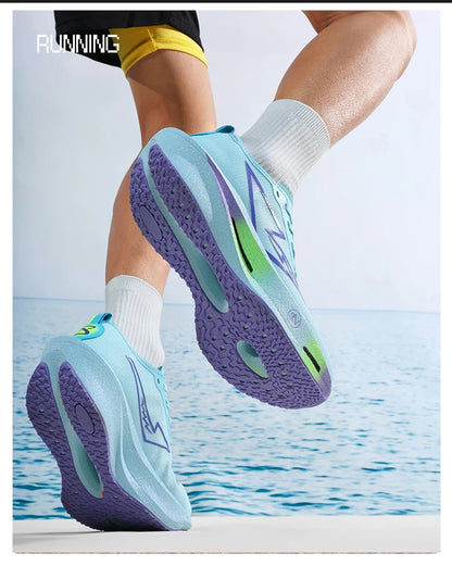 Men's Carbon Plate Breathable Mesh Running Shoes, Women's Marathon Shock-Absorbing and Anti Slip Chunta Sports Shoes