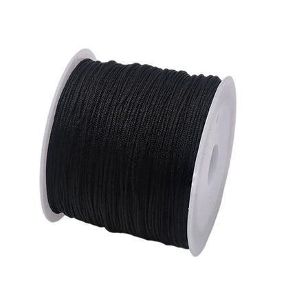 50Yards 0.8mm Nylonowy Sznurek Rzemieślniczy Do Produkcji Biżuterii Koraliki Pleciony Nylonowy Satynowy Sznurek Do Bransoletek Ogon Szczura Ozdoba Chiński Węzeł