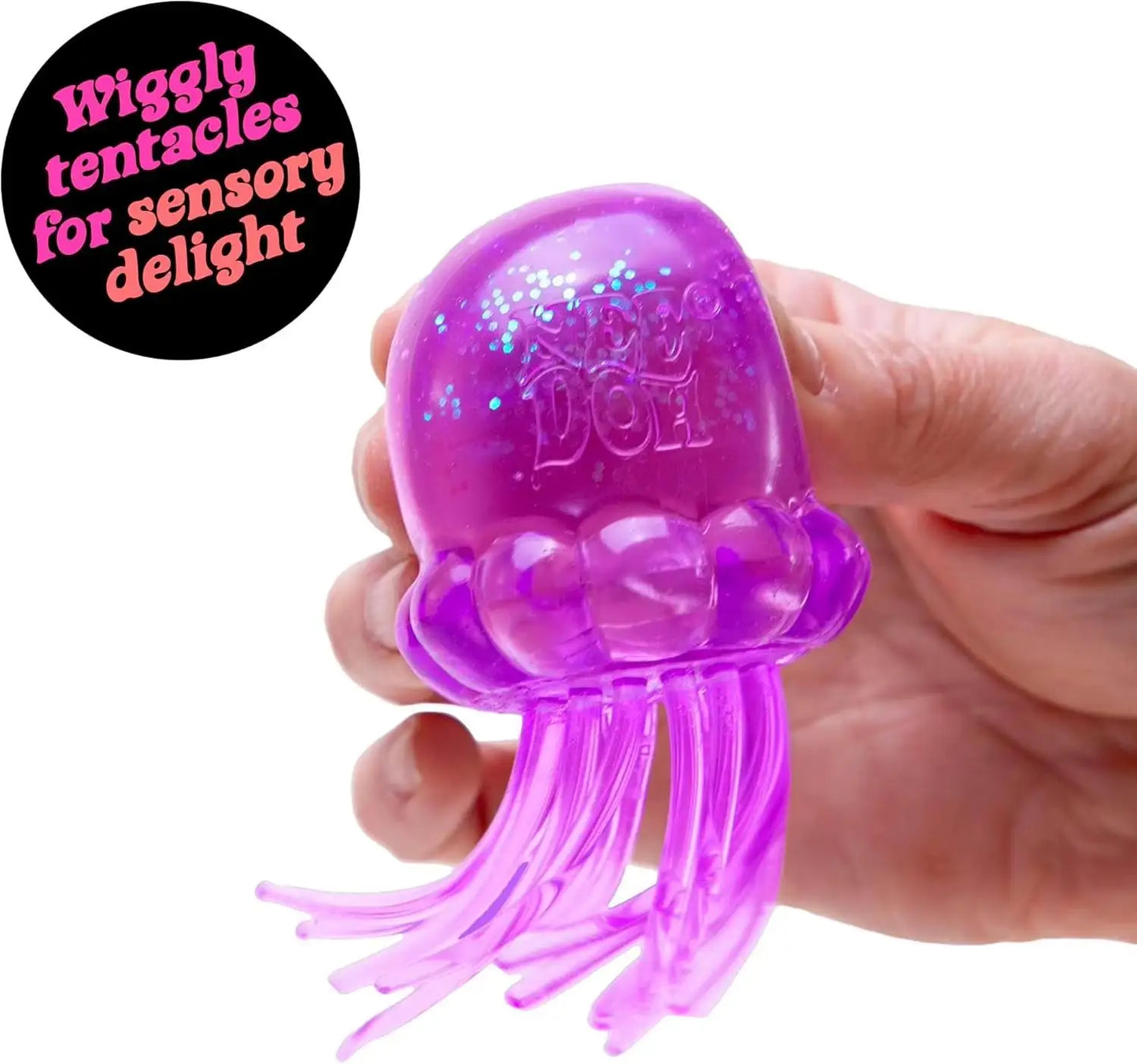 Colorful Jellyfish Maltose Squishy Toy, Anti-Stress Squeeze Fidget Toy for Office