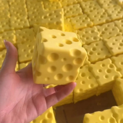 Simulated Cheese Squishy Toy, Jumbo Creative Slow Rising Cheese Block, Stress Relief Vent Toy Wholesale Toy