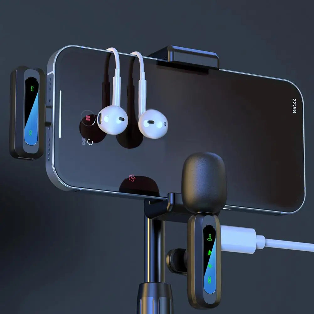 Professional Wireless Lavalier Microphone For Smartphones, Computers and Cameras, Plug and Play,Type-C Port 1-2