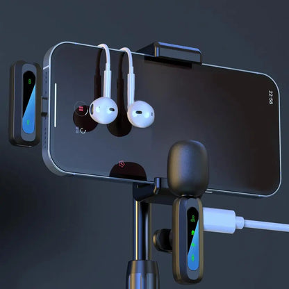 Professional Wireless Lavalier Microphone For Smartphones, Computers and Cameras, Plug and Play,Type-C Port 1-2