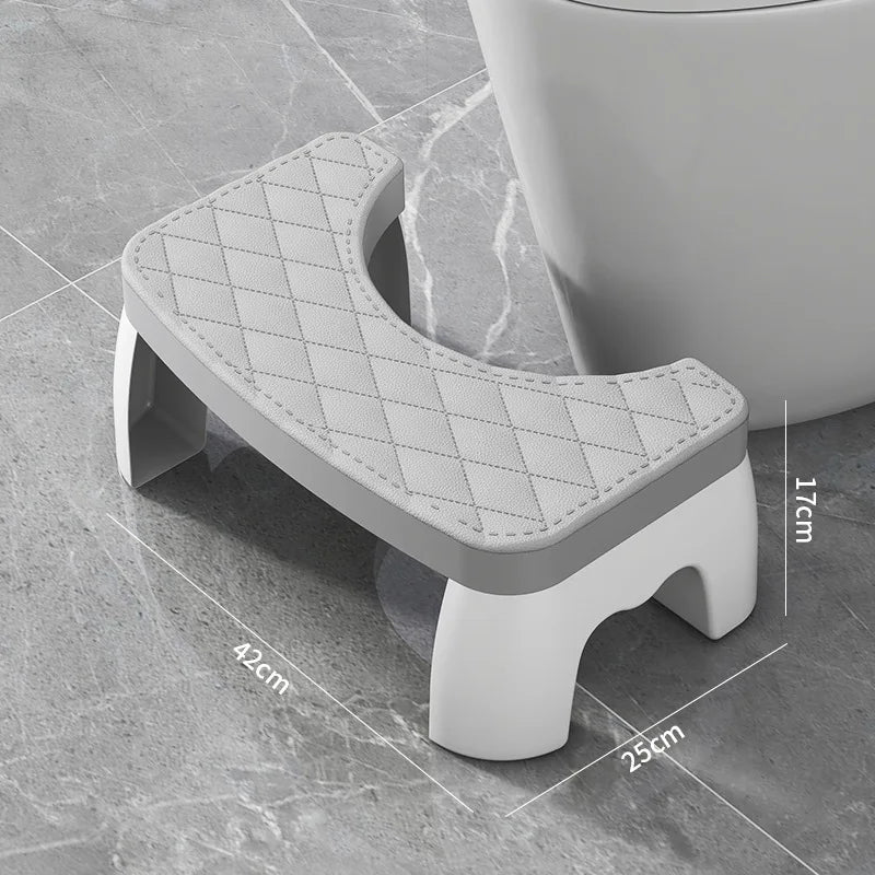 1 Pcs Anti-Slip Toilet Stool Thickened Bathroom Footstool Ergonomic Potty Step Helper Under Desk Footrest for Adults Kids