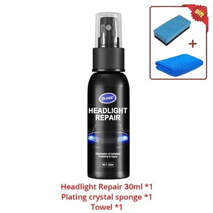 Scratch remover for repairing headlights, polishing agent for car headlights, polishing solution for repairing headlights