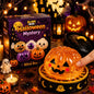 Glitter Halloween Ghost Dumplings Squishy Soft Slow Rebound Resilience Decompression with Steamer Stuffed Skull-shaped Buns Gift