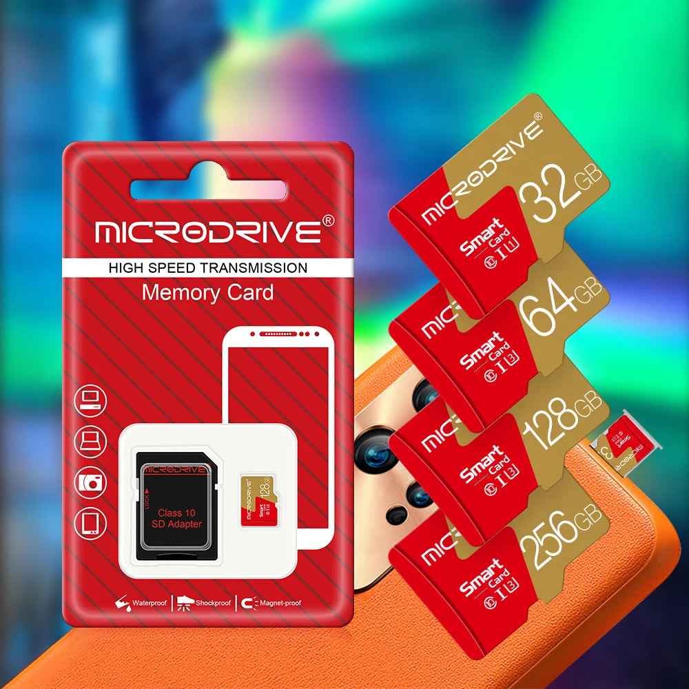 Micro TF/SD Card 1GB 2GB 4GB 8GB 16GB 32GB 64GB 128GB Class 10 Flash Memory Minisd Card 16 32 64 128gb for Smartphone Adapter