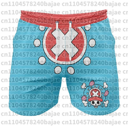 2026 ONE PIECE Tony Tony Chopper Men's Performance Gym Shorts Summer Quick-dry Comfy Lightweight Beach Shorts Breathable