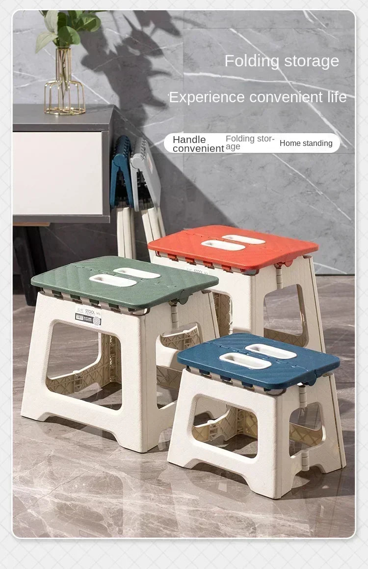Popular Home Folding Stool Thickened Folding Stool Mini Portable Outdoor Picnic Camping Chair Portable Bench Train Mat Stool