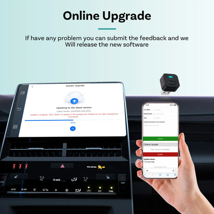 OTTOCAST Mini Dot Cube Wireless CarPlay Android Auto Adapter 2 in 1 USB AI Car Accessories for Totoya VW Benz Chevrolet Hyundai