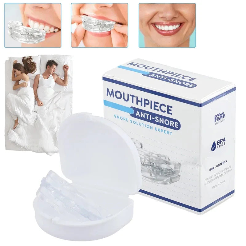 Anti-Snoring Mouth Guard, Adjustable Mouthpiece - Night Time Teeth Mouthguard & Sleeping Bite Guard for Bruxism and Stop Snoring