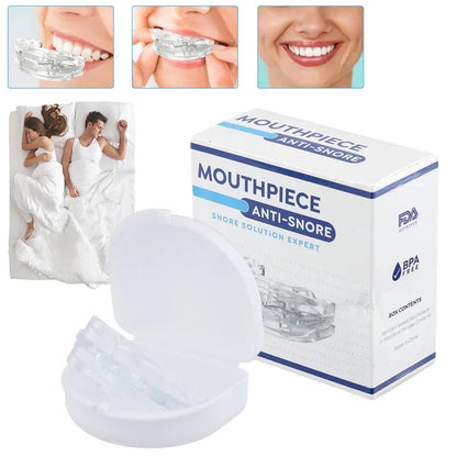 Anti-Snoring Mouth Guard, Adjustable Mouthpiece - Night Time Teeth Mouthguard & Sleeping Bite Guard for Bruxism and Stop Snoring