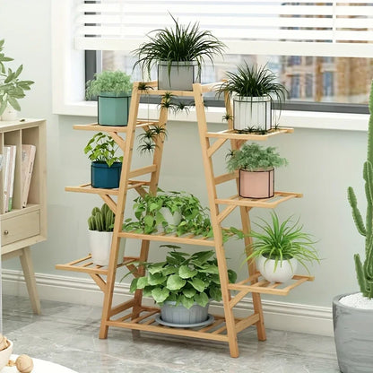 New Multi Layer Triangular Flower Stand Shelves, Indoor Outdoor Floor Plant Pot Rack for Balcony Living Room Garden Decor