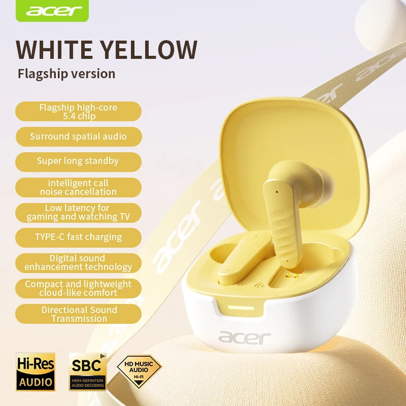 Acer Ohr503 Wireless Headphones, In-Ear Design, Bluetooth Headphones, Stereo Sound Quality, Comfortable to Wear, Suitable for Sports, Running, and Cycling, Compatible with Mobile Phones, Tablets, Android and Ios Systems