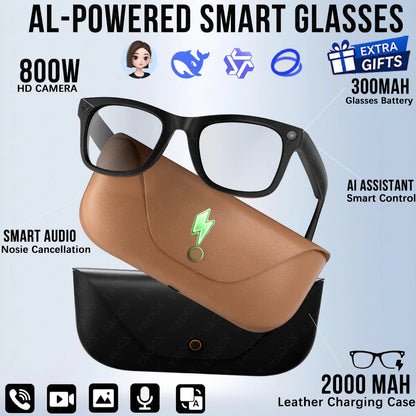 New HD5-ultra AI Smart Glasses AI Real-time Translation 800W Pixel Camera Photo Video Recording 300 Mah Smart Glasses 2026