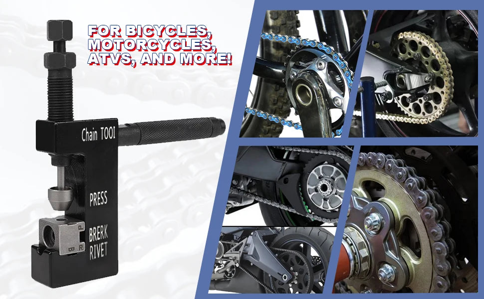 Motorcycle maintenance tool, chain disassembly special tool, suitable for 520 525 530 chain breaker willow nail kit