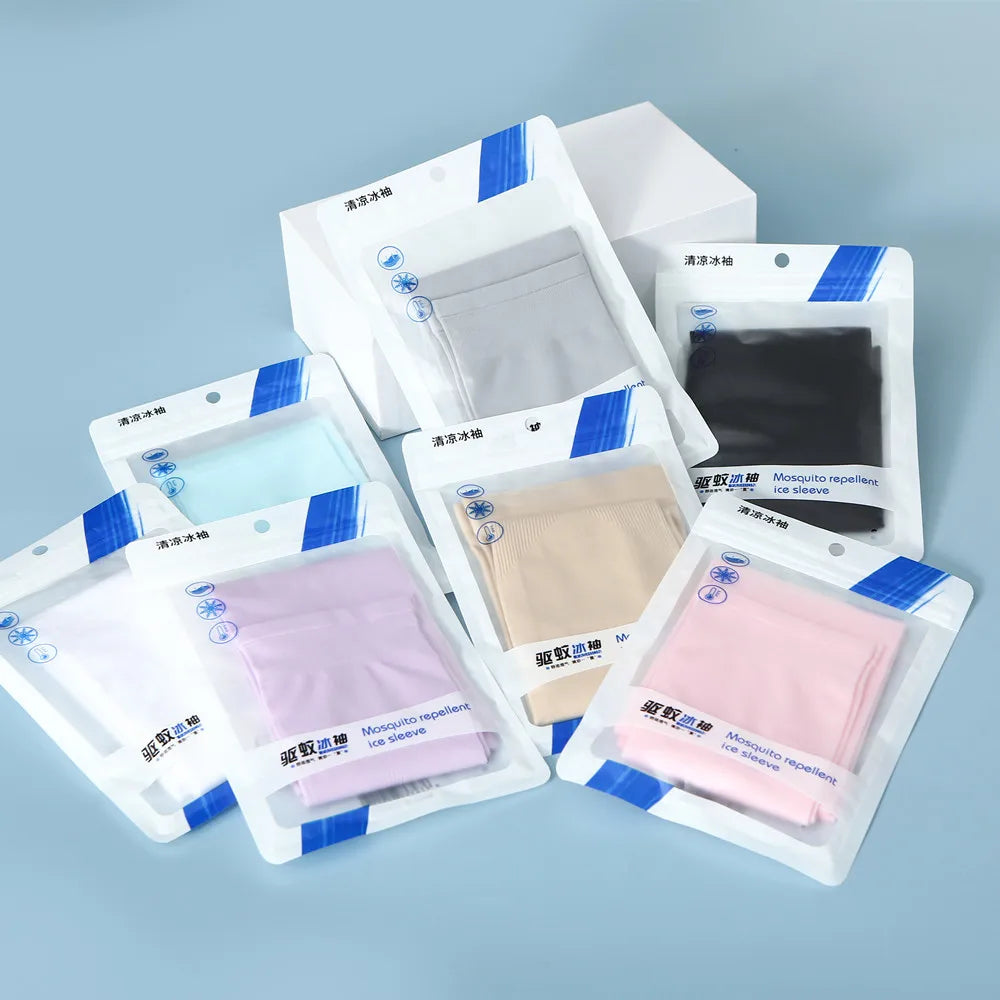 Long Gloves Sun Uv Protection Hand Protector Cover Arm Sleeves Summer Ice Silk Sunscreen Outdoor Arm Warmer Half Finger Sleeves