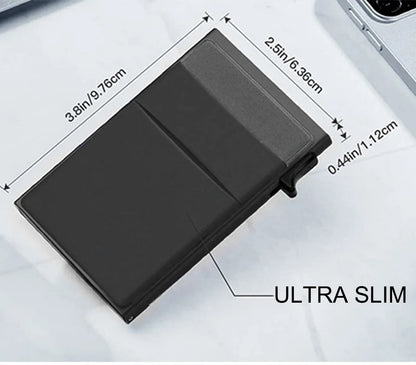 Rfid Etui Na Karty Kredytowe Mężczyźni Cienkie Smukłe Minimalistyczne Portfele Luksusowe Metalowe Etui Na Karty Bankowe Dla Mężczyzn Carteras