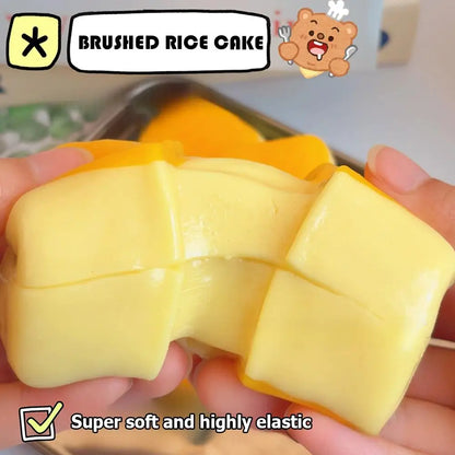 Squishy Rice Cake Stress Relief Toy Squeeze Fidget Toys for Kids Adults Realistic Soft Stretchy Sensory Gift Anti-stress